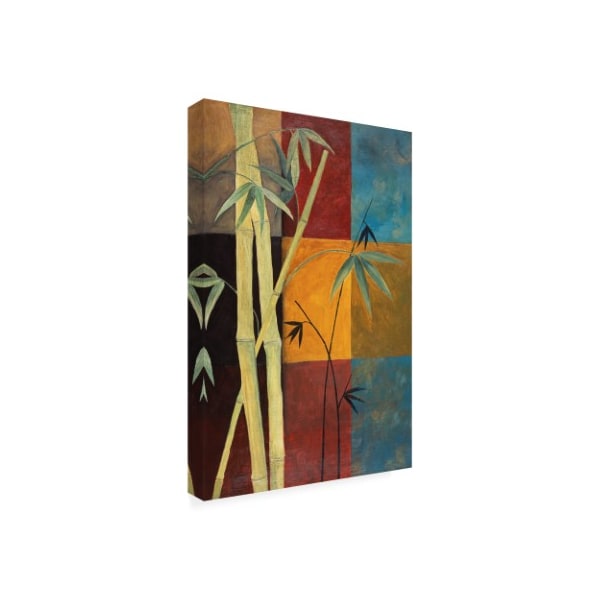 Pablo Esteban 'Bamboo On Colored Squares' Canvas Art,12x19